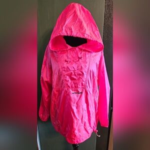 Bright pink windbreaker